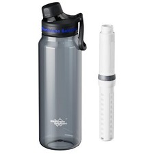 0.1 m Premium Water Filter and Purifier Bottle for Hiking, Camping,Travel, 36oz