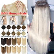 One Piece Wire in Hair Extensions 100 Real Remy Human Hair Hidden Headband Weft
