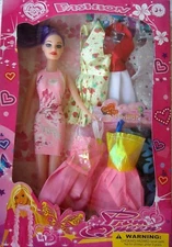 Pretty Girl Prom Queen Vogue Fashion Doll With Dresses # 63057 (Rose, Flowers)