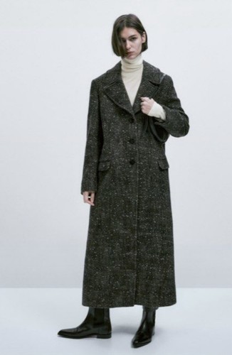 Massimo Dutti Limited Edition  Lana Wool Long DOUBLE-BREASTED Coat Size XS NWT