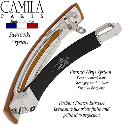 Clip de pasador de pelo francés Paris CP3449 para niñas metal engomado caramelo - Imagen 5 de 6
