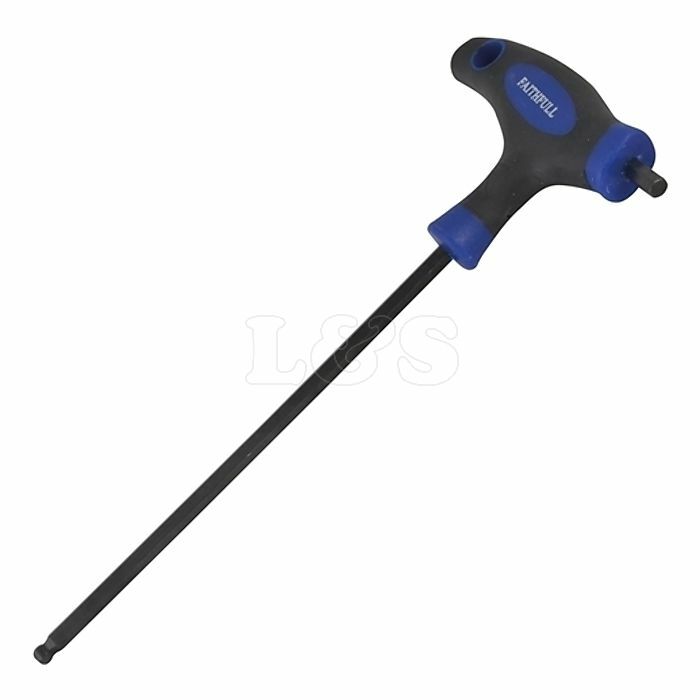 Ball Ended T Handle Hexagon Key 5mm - Faithfull
