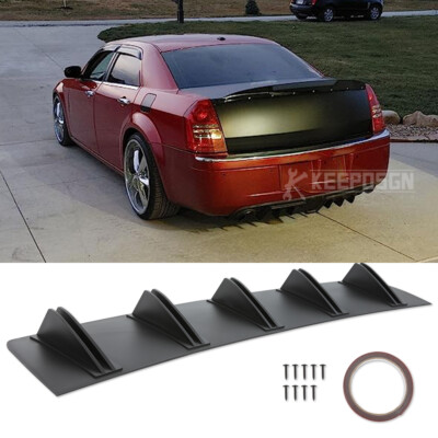 Rear Diffuser Shark 5 Fin Spoiler Splitter Bumper Lip For Chrysler 200 300 300C