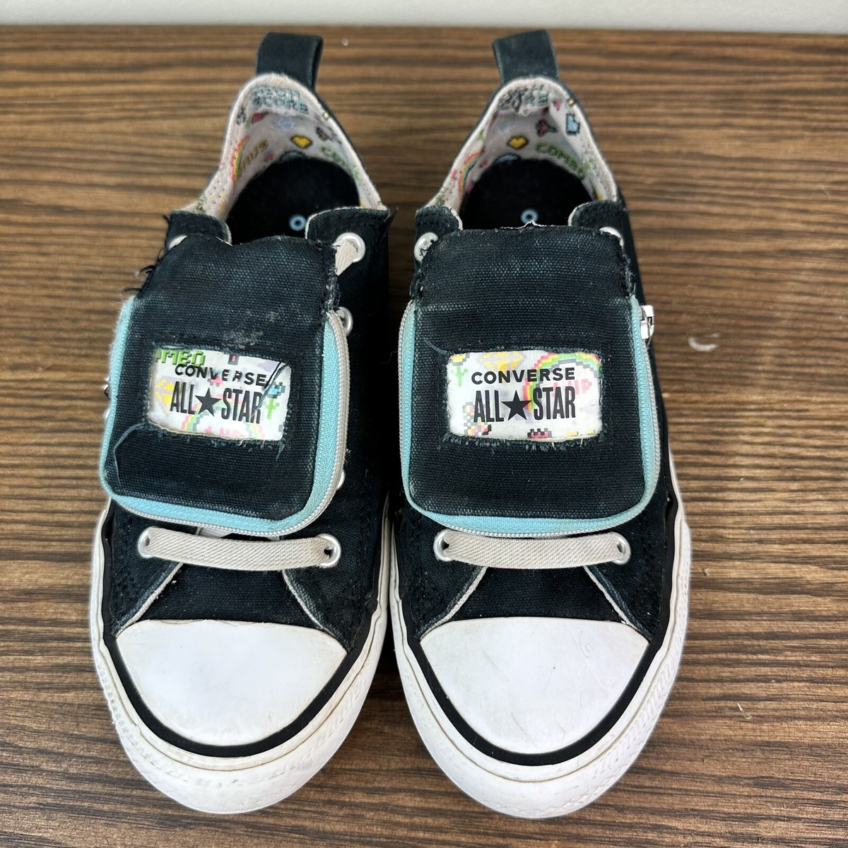 Converse Chuck Taylor All Star Gamer Black Canvas Kids Shoes Size US Girls