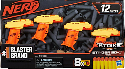 NERF Satz 4 Blaster Spielzeug Stinger SD-1 Alpha Strike