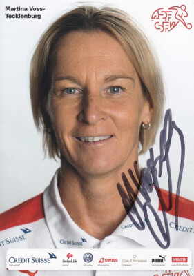 Martina VOSS-TECKLENBURG - Fussball-Nationaltrainerin Schweiz, SFV-Karte!