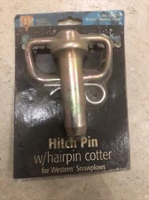 Buyers 1302245 Hitch Pin 1"  w/ Hairpin Cotter For Western Snowplows #93028