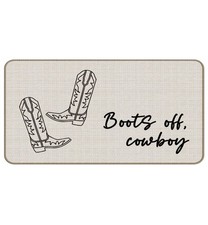 Western Boots Off Cowboy Door Mat 17 x 30,Western Welcome Door Mat Outside En...