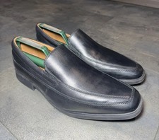 MENS CLARKS ULTIMATE COMFORT COLLECTION RANGE SLIP ON BLACK LEATHER SHOES SIZE 8