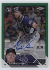 2023 Topps Chrome Rookie Green Refractor 81/99 Brian Serven #RA-BS Auto 1bg9