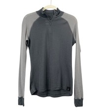 Mountain Warehouse Extreme Marino wool base layer top Size 4 gray quarter zip