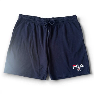 FILA Men's Active Sweat Shorts Navy Blue Size XL Cotton Blend Elastic Drawstring - Image 1 of 4