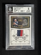 TOM BRADY BGS 5 2010 NATIONAL TREASURES #88 CENTURY MATERIAL PRIME GU PATCH /50