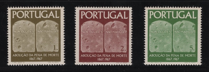 Portugal - 1967 Centenary of the Abolition of Death Penalty - Complete Set - MLH