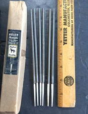 (Box of 6) Vintage Heller Nucut Files 6" Round Bastard N.O.S. in box Made in USA