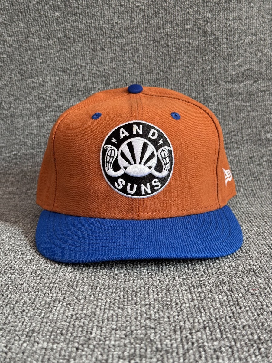 New Era And1 Suns Snapback Flat Brim Orange Blue 9FIFTY Hat OS