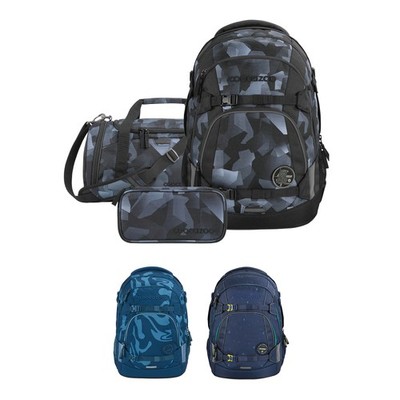 coocazoo Schulrucksack-Set MATE 3-tlg Schultasche inkl. Mäppchen und Sporttasche