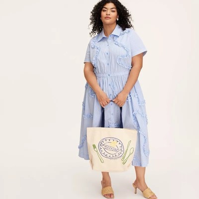 Fish Embroidered Canvas Tote Bag - kate spade new york x
