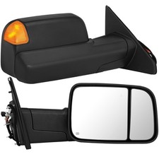 Pair Temp Sensorbsm Power Heated Outside Mirror For Dodge Ram 2019-2022