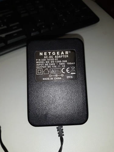 Netgear 12V 1A AC/DC Adaptor Black ( 330-10102-01 DV-1280-3UK ) 5.5mm barrel