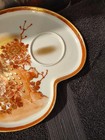 2 red and gold hand-painted mark on a Kutani Japanese snack plate No Cups — photo 7