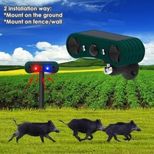 Solar Outdoor Motion Sensor Alarm 2*130db Ultrasonic Siren Motion Detector Alarm