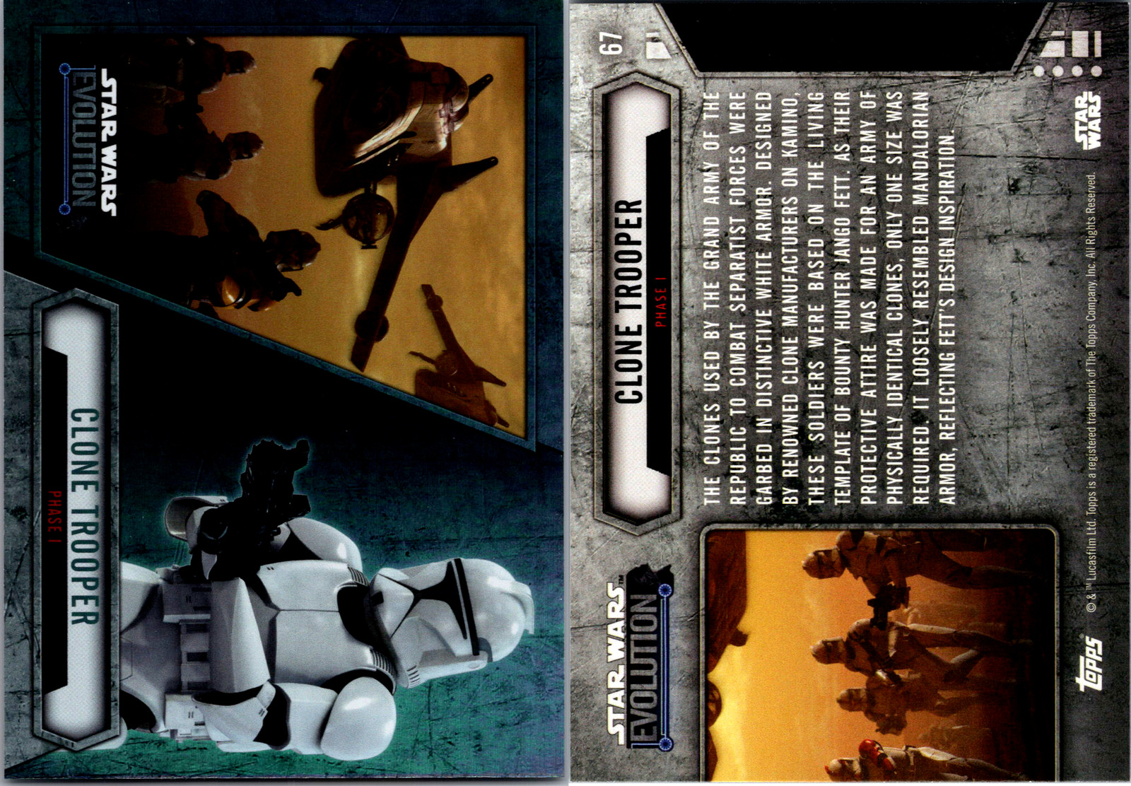 2016 Topps Star Wars Evolutions #67 Clone Trooper: Phase I - NM/M
