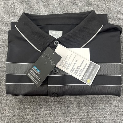 Mens Callaway Golf Polo Shirt Opti Dri Black Size XL