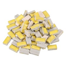 200g Ceramic Mosaic Tiles for Crafts Bulk, Rectangle Yellow Ceramic Tiles