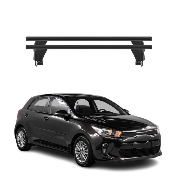 Menabo DachträGer GrundtäGer FüR Kia Rio SchräGheck 2017-2026 50Kg Alu Schwarz-image