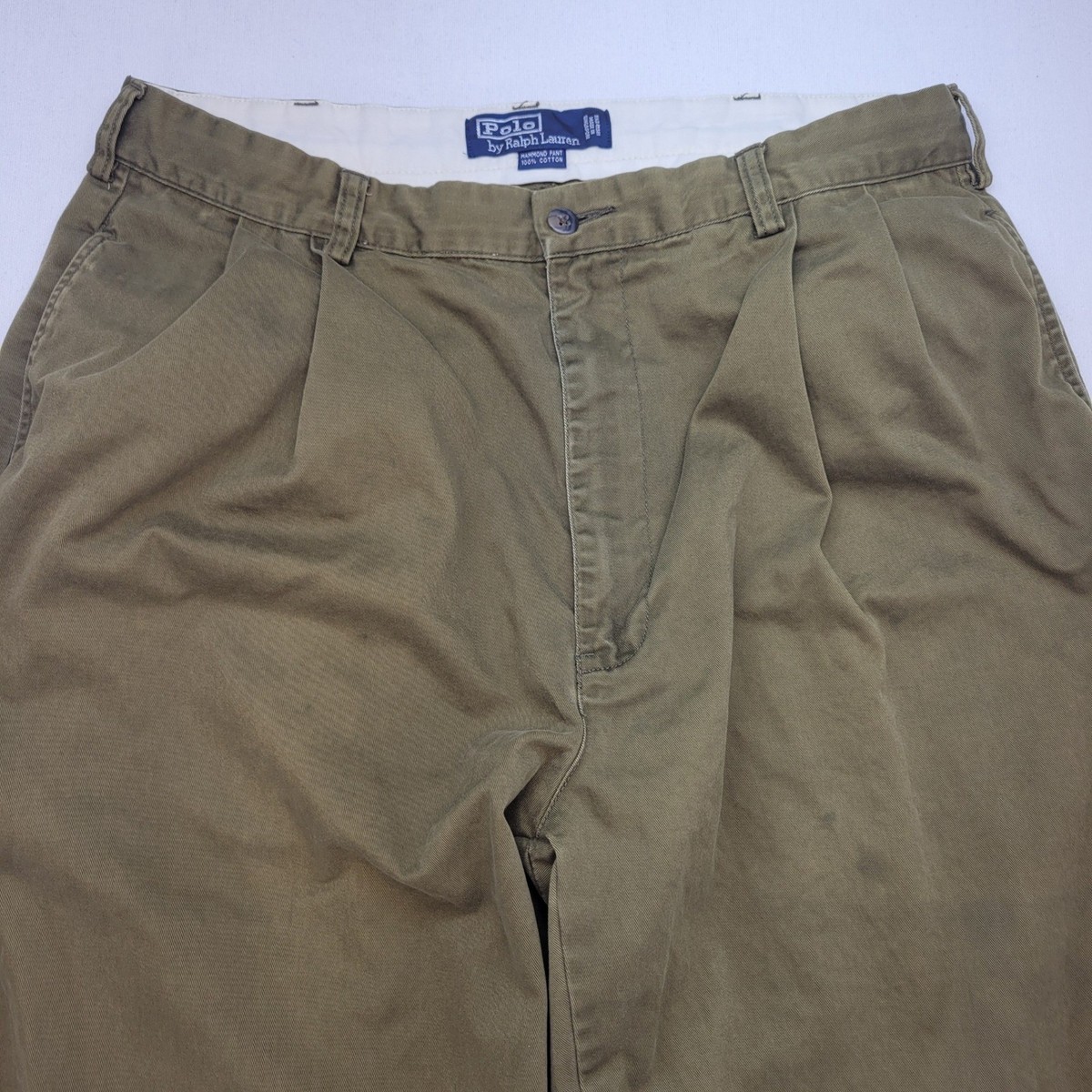 Polo Ralph Lauren Hammond Pants Mens 32x30* Olive Green Pleated