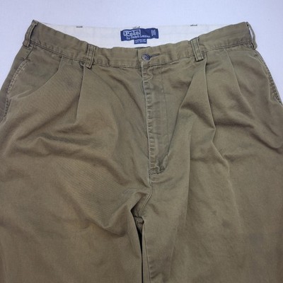 Polo Ralph Lauren Hammond Pants Mens 32x30* Olive Green Pleated