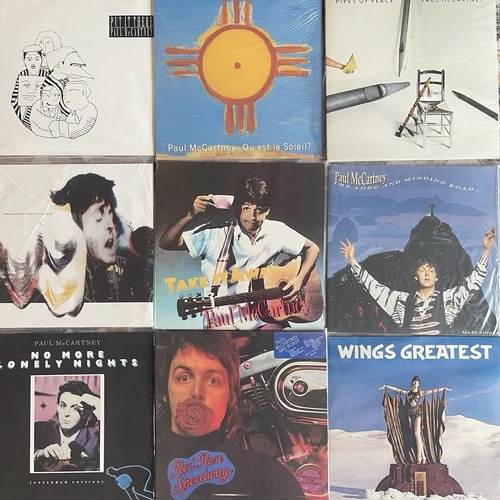 Paul McCartney & The Wings Vintage Vinyl LOT of 21 LP Tug Of War Lonely Nights