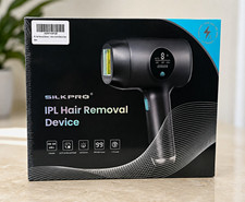 SilkPro IPL Hair Removal Device Body/Face 999999 Flashes LCD 9 Settings Black