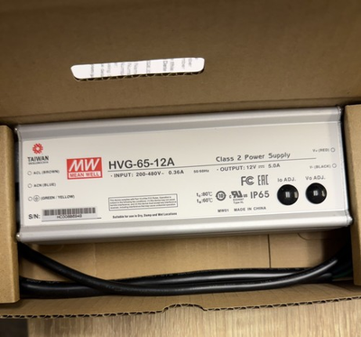 #ad #ad MEAN WELL HVG 65 12A 200 480V 12VDC OUT 5A IP65 POWER SUPPLY $24.99