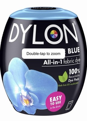 DYLON Fabric Machine Dye Pod Paradise BLUE 350g Cotton Wool For Natural Fibres