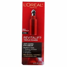 NEW L'oreal Paris Revitalift triple Power Anti-Aging Eye Cream-0.5 fl oz (C2)