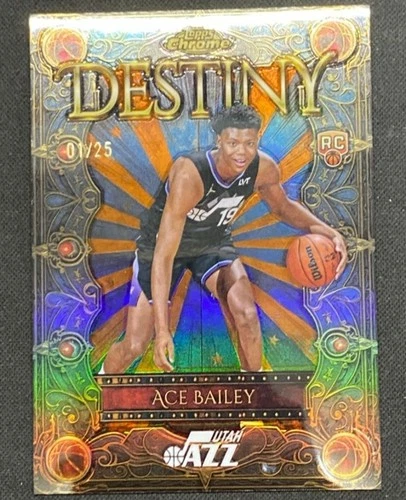2025 Topps Chrome Ace Bailey Refractors Orange (RAW)