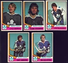 1974-75 OPC TORONTO MAPLE LEAFS LYLE MOFFAT ROOKIE CARD #379 + 5 CARD LOT NRMINT