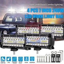4x 7inch 20000LM LED Work Light Bar Flood Spot Pod Offroad Fog Driving ATV Truck