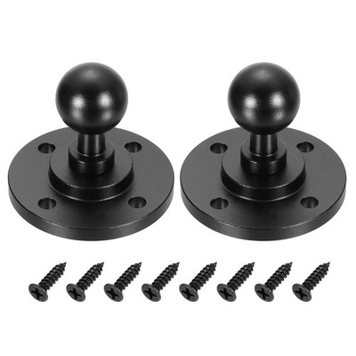 2 Pcs Tripod Adapter Flange Mount with Ball Head Screw, (1.57'' Dia, Black)