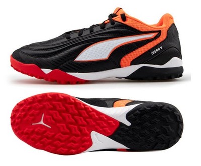 PUMA Herren IBERO V TT Stollen Fußball Schwarz Rot Futsal Stiefel Schuhe...