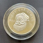 1 troy oz. .999 Silver Round Merry Christmas Happy New Year Santa Snowman Couple