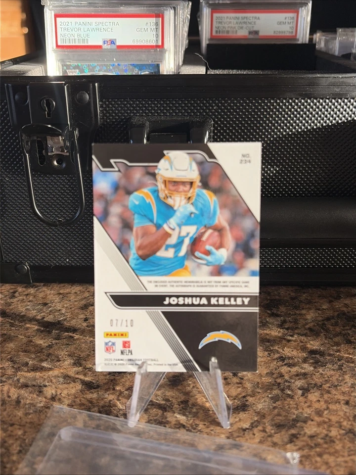 2020 Panini Obsidian - Rookie Jersey Autos Joshua Kelley #234 /10 Rookie - Image 2 of 2