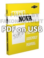 Chevy Nova Und SS Montagehandbuch Set Auf USB 1973 1974 1975 1976 Chevrolet