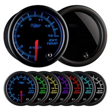 Glowshift 1500f Egt Pyrometer Temp Gauge Kit W Sensor Probe Tinted 7 Color