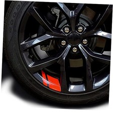 6Pcs Red Reflective Car Wheel Rim Decals Hash Vinyl Stripes for 18" - 21"