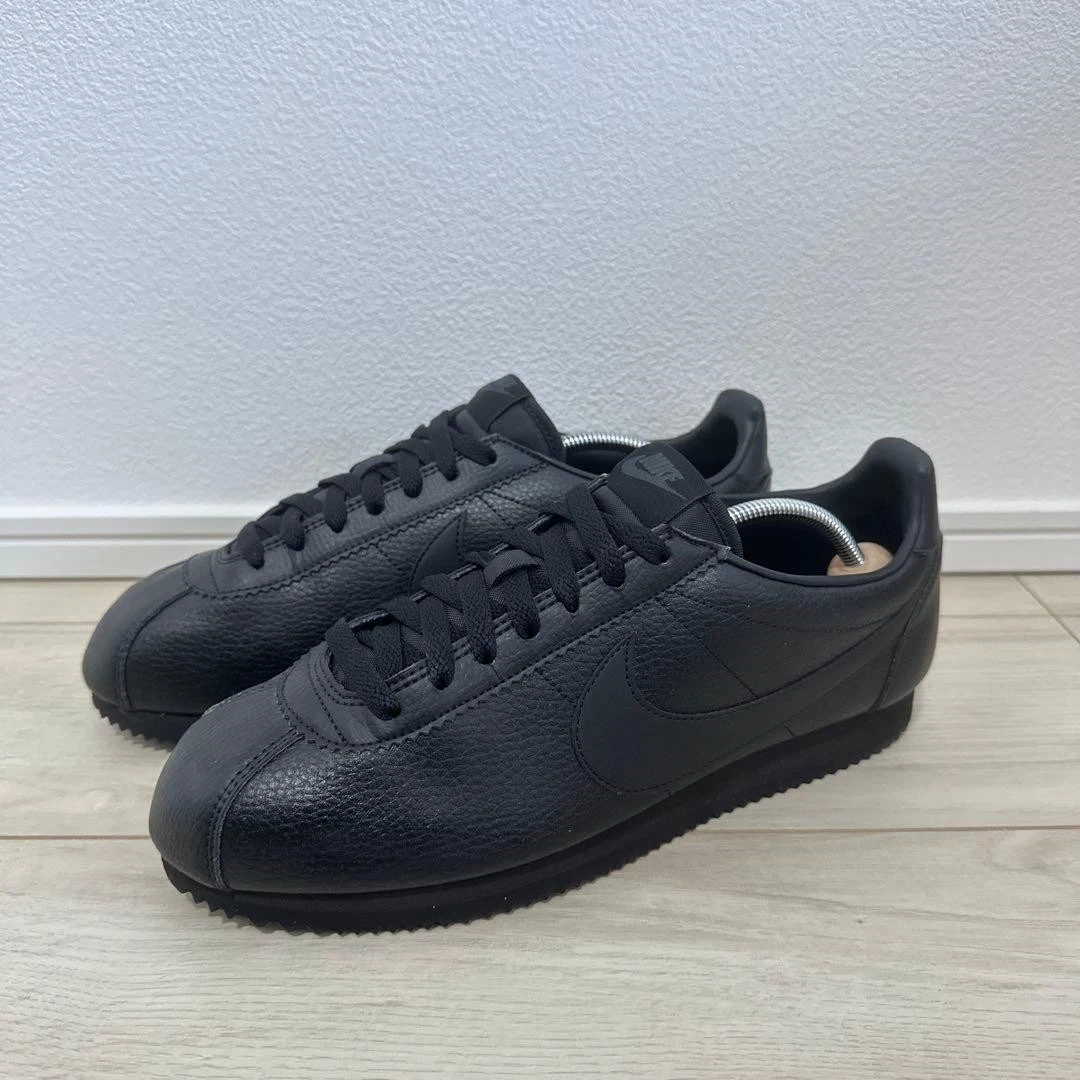 Nike Cortez Basic Leather Triple Black for Sale | Authenticity
