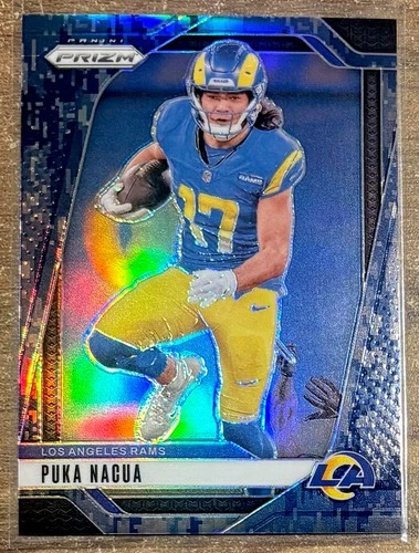 Puka Nacua #168 - 2024 Panini Prizm Blue Navy Camo SSP /25 Case Hit Rare Clean