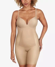 NWT Maidenform Women's Size m All-in-One Built-in-Bra Shaper DMS089 Nude